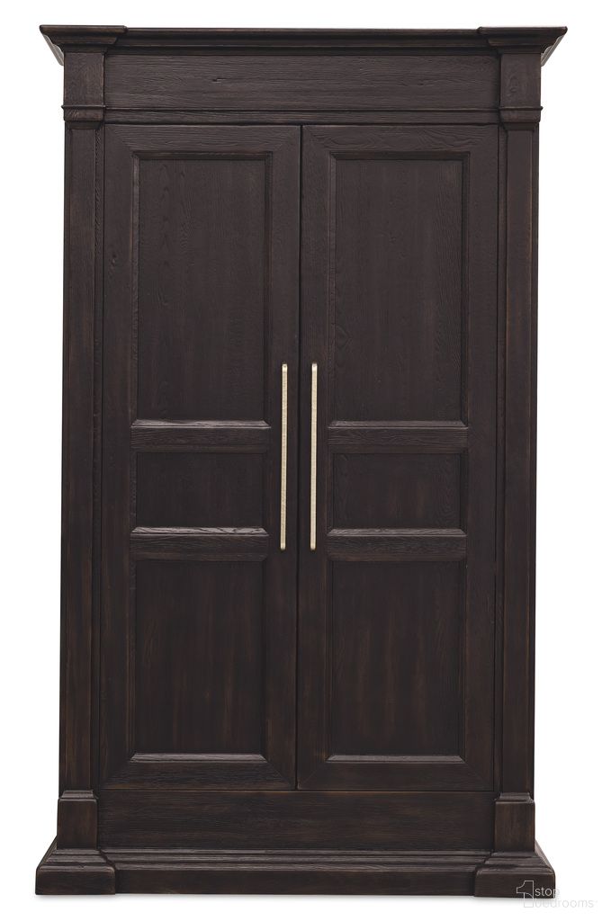 The appearance of Driftwood Wardrobe In Burnt Timber designed by Hooker in the transitional interior design. This burnt timber piece of furniture was selected by 1StopBedrooms from Driftwood Collection to add a touch of cosiness and style into your home. Sku: 6820-90013-99. Material: Solid Oak.