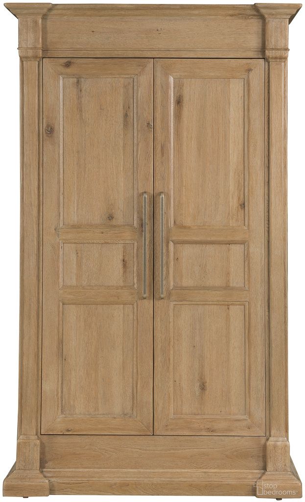 The appearance of Driftwood Wardrobe In Light Wood designed by Hooker in the transitional interior design. This light wood piece of furniture  was selected by 1StopBedrooms from Driftwood Collection to add a touch of cosiness and style into your home. Sku: 6820-90013-80. Material: Solid Oak.