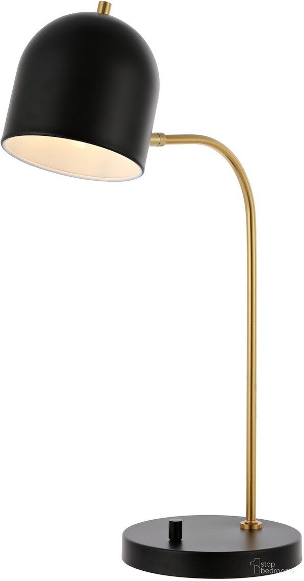 Drina 23.5 Inch Black and Gold Table Lamp with Usb Port