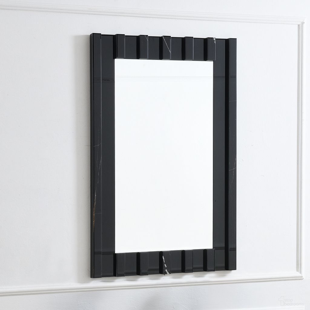 The appearance of Drisana Accent Mirror In Black designed by ACME in the glam interior design. This black piece of furniture  was selected by 1StopBedrooms from Drisana Collection to add a touch of cosiness and style into your home. Sku: AC03871. Material: MDF.