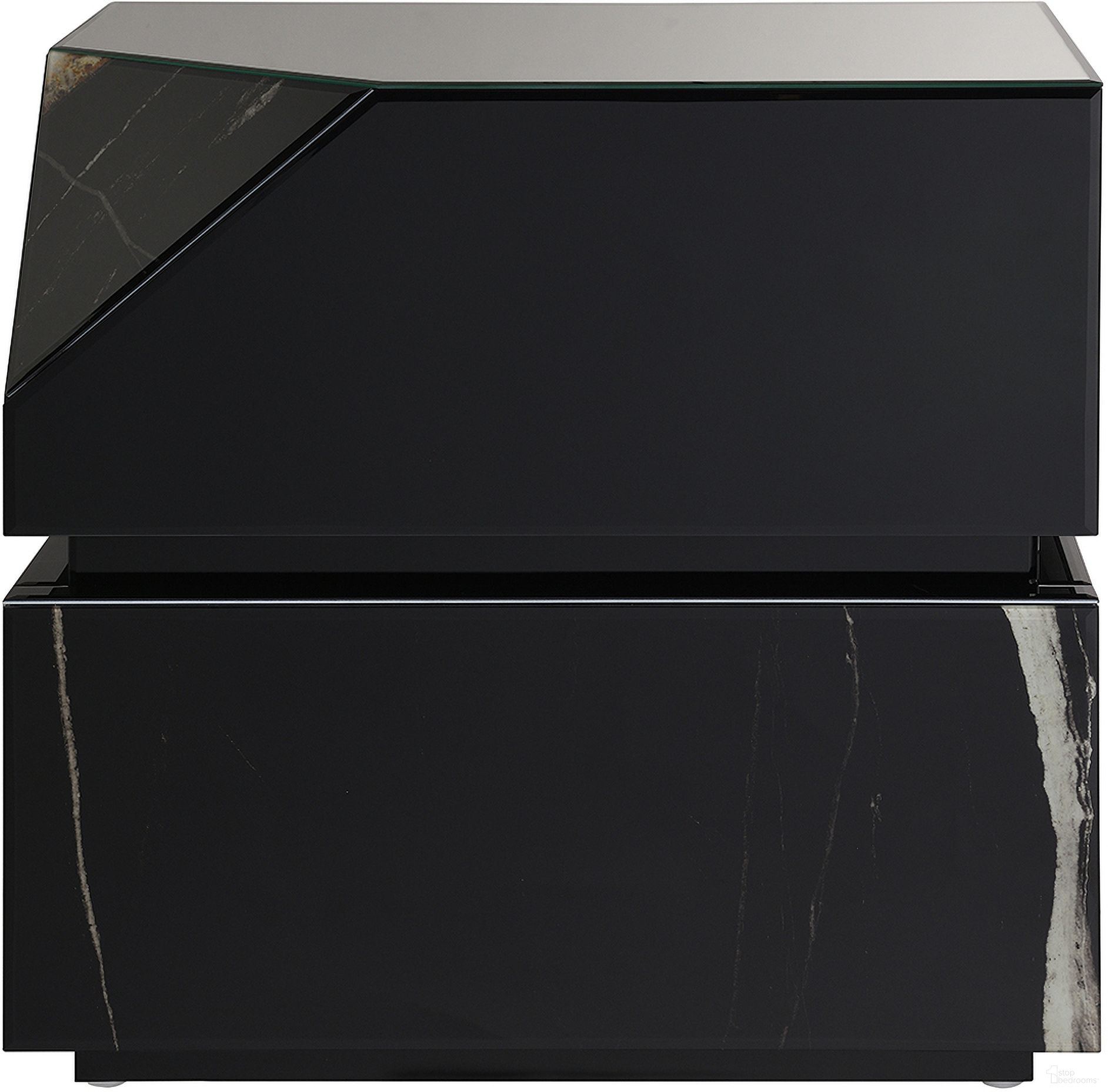 The appearance of Drisana End Table In Black designed by ACME in the glam interior design. This black piece of furniture  was selected by 1StopBedrooms from Drisana Collection to add a touch of cosiness and style into your home. Sku: LV03866. Material: Wood.