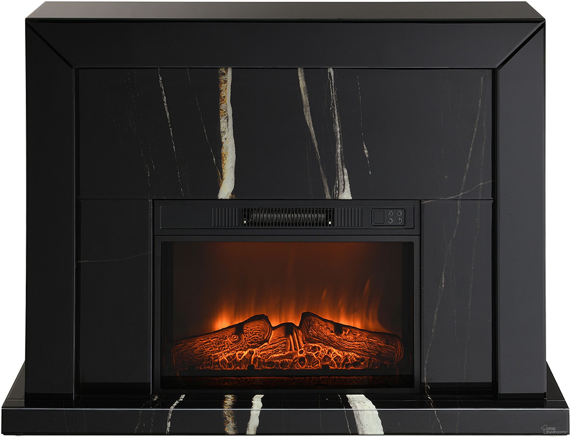 The appearance of Drisana Fireplace In Black designed by ACME in the glam interior design. This black piece of furniture  was selected by 1StopBedrooms from Drisana Collection to add a touch of cosiness and style into your home. Sku: AC03869. Material: Wood.