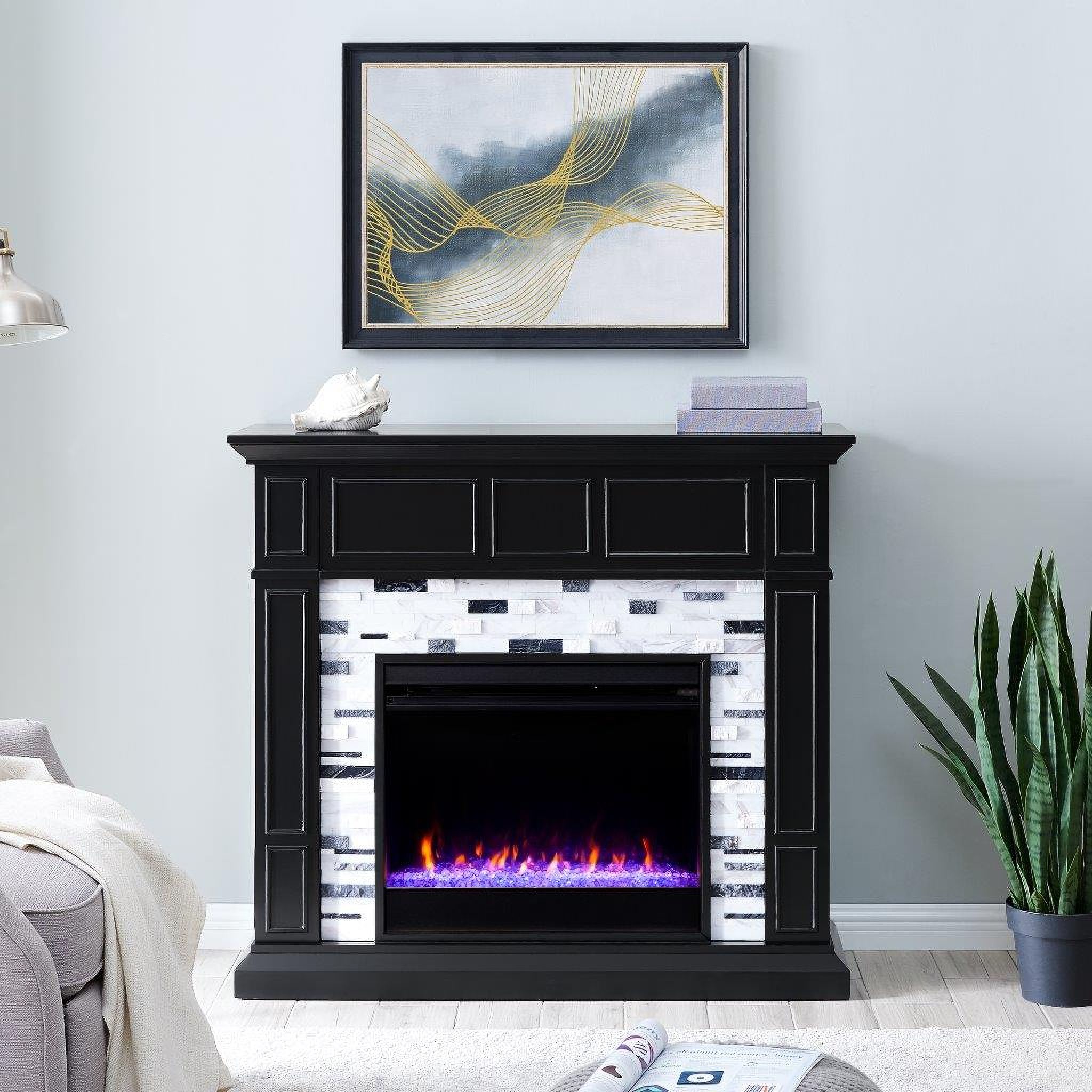 Drovling Marble Fireplace In Black FC1080859