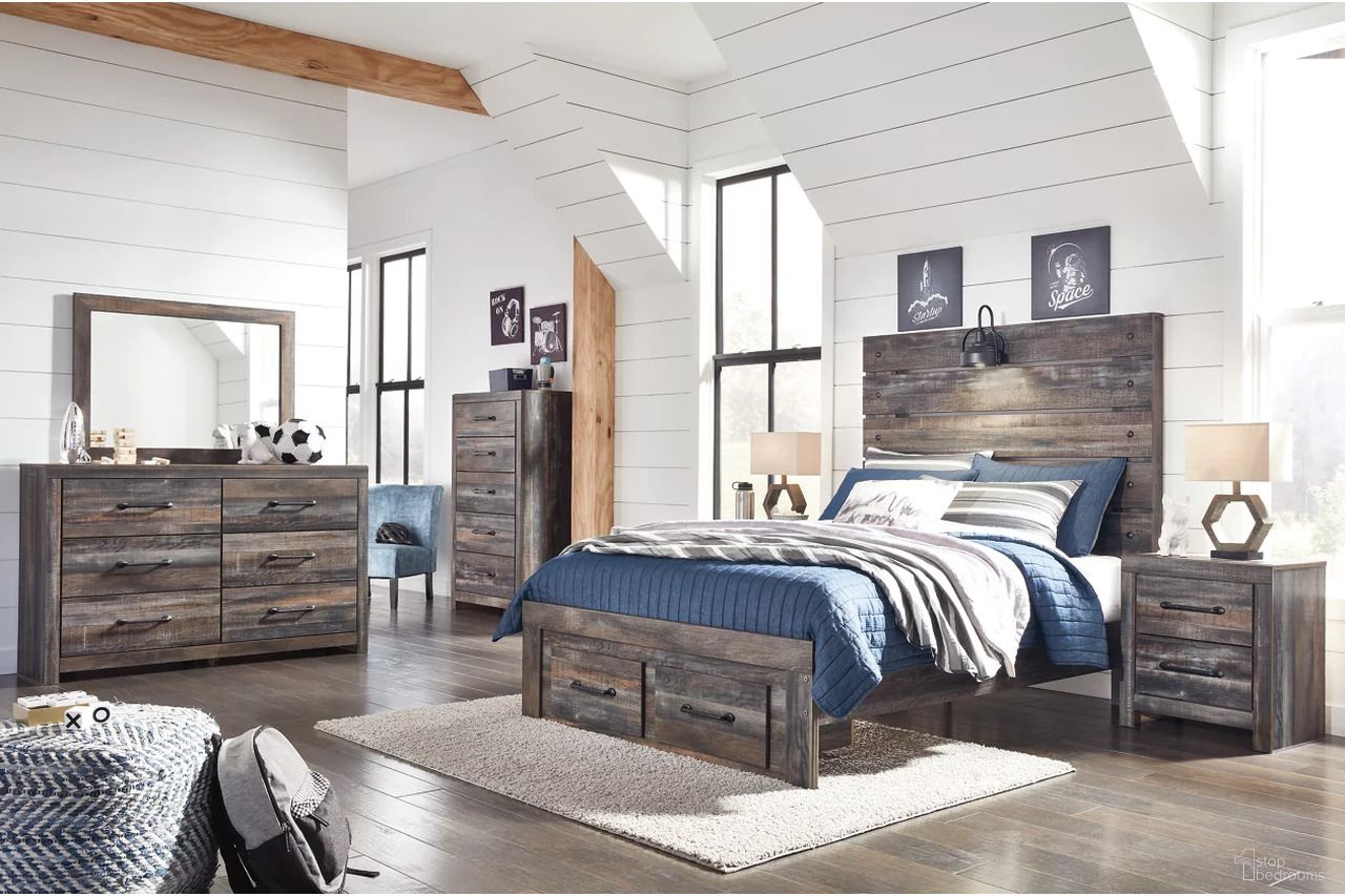 The appearance of Drystan Multi Youth Panel Storage Bedroom Set designed by Signature Design by Ashley in the rustic / southwestern interior design. This multi piece of furniture was selected by 1StopBedrooms from Drystan Collection to add a touch of cosiness and style into your home. Sku: B211-87;B211-84S;B211-86;B211-92. Bed Type: Storage Bed. Material: Wood. Bed Size: Full.
