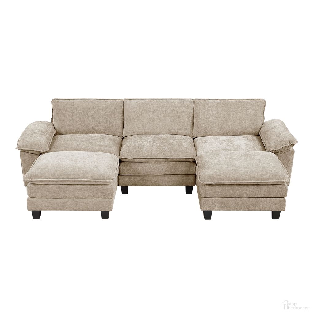Dublin 5-Piece Modular Sectional with 2 Ottoman In Taupe