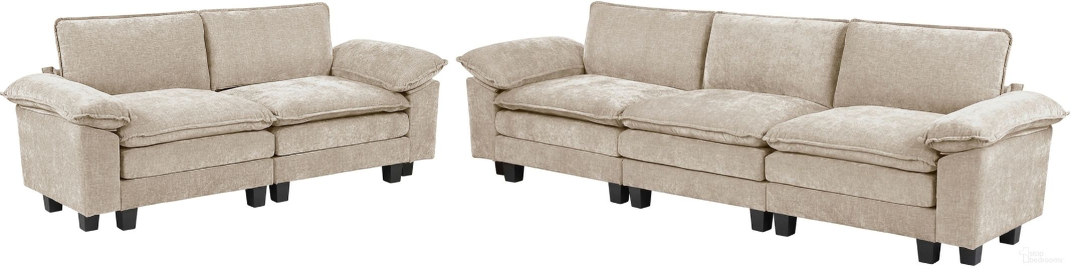 Dublin Living Room Set In Taupe