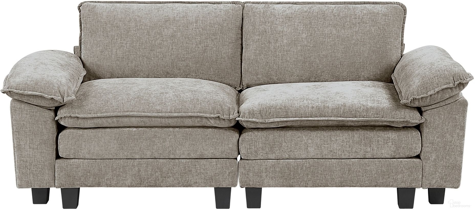The appearance of Dublin Loveseat In Gray designed by Homelegance in the modern / contemporary interior design. This gray piece of furniture  was selected by 1StopBedrooms from Dublin Collection to add a touch of cosiness and style into your home. Sku: 8450PWT-AC;8450PWT-AC;8450PWT-A. Material: Chenille.