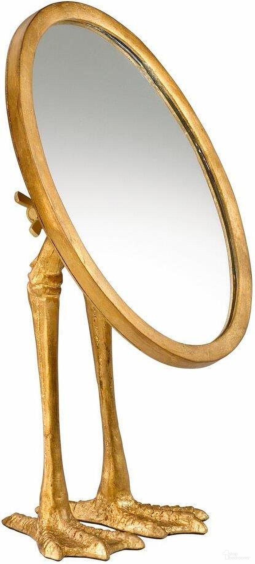 The appearance of Duck Leg Mirror designed by Cyan Design in the cabin / lodge interior design. This gold piece of furniture was selected by 1StopBedrooms from to add a touch of cosiness and style into your home. Sku: 03098. Material: Iron.