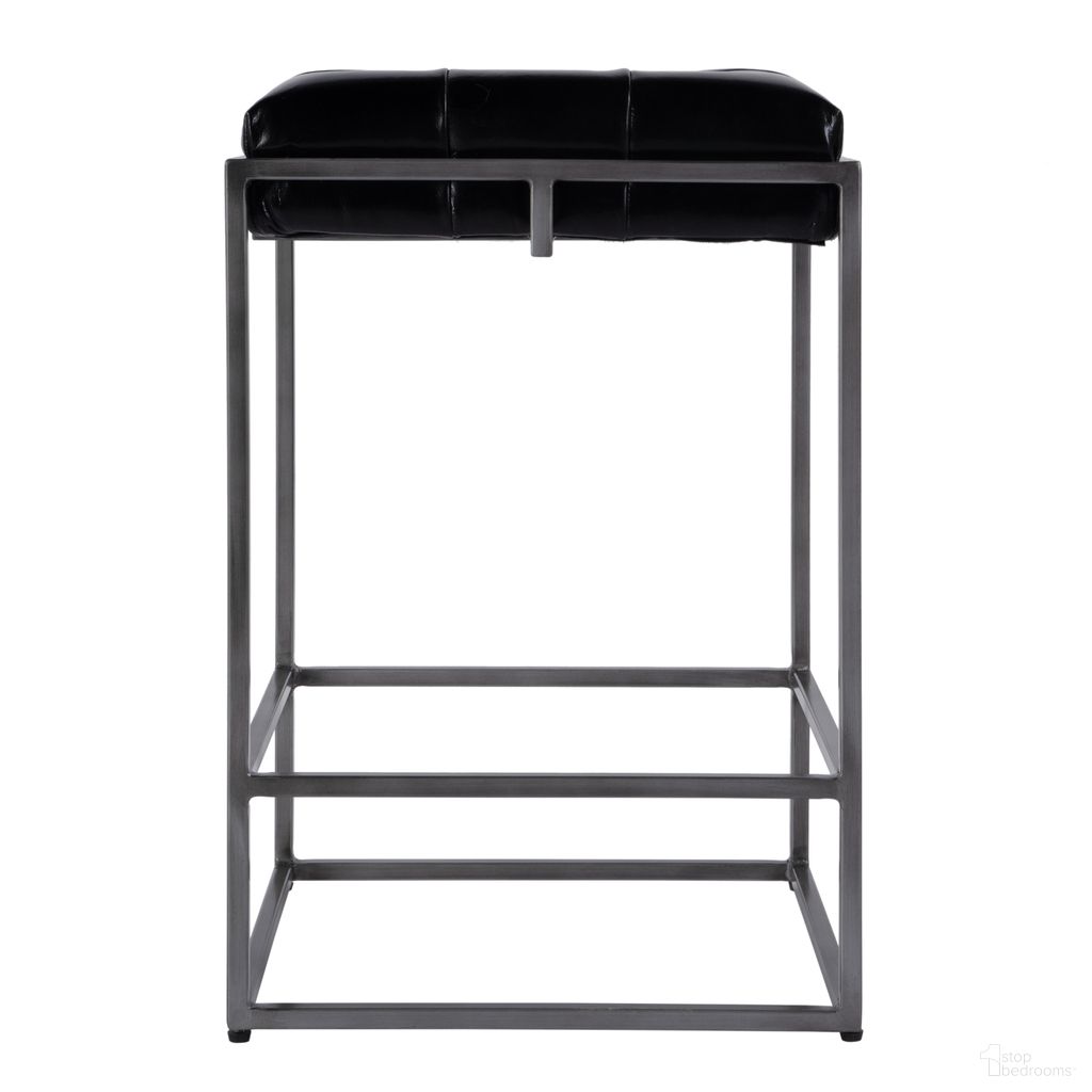The appearance of Dudley 26 Inch Leather and Iron Backless Counter Height Stool with Footrest In Black designed by Butler Specialty Company in the industrial interior design. This black piece of furniture was selected by 1StopBedrooms from Dudley Collection to add a touch of cosiness and style into your home. Sku: 5885034. Material: Iron.