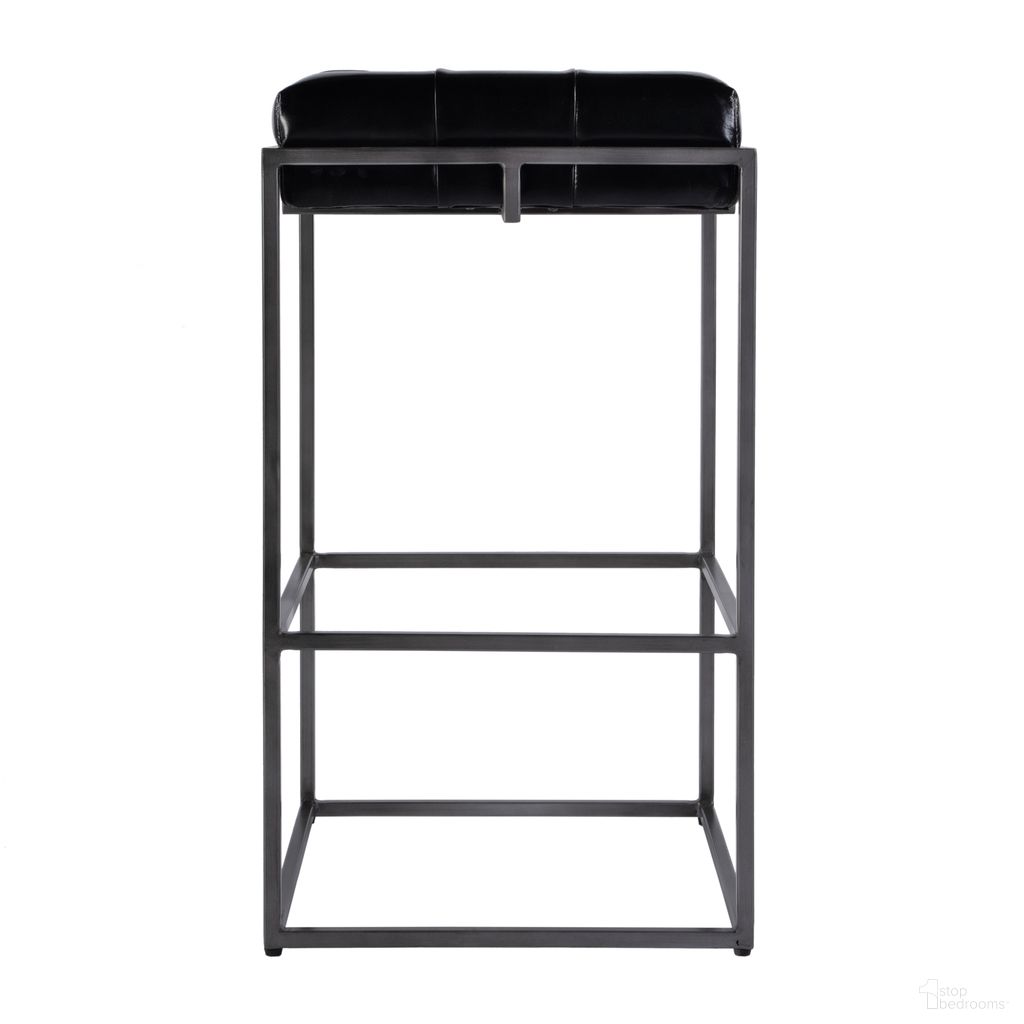 The appearance of Dudley 31 Inch Tufted Leather and Iron Backless Bar Height Stool with Footrest In Black and Silver designed by Butler Specialty Company in the industrial interior design. This black/silver piece of furniture  was selected by 1StopBedrooms from Dudley Collection to add a touch of cosiness and style into your home. Sku: 5886034. Material: Iron.