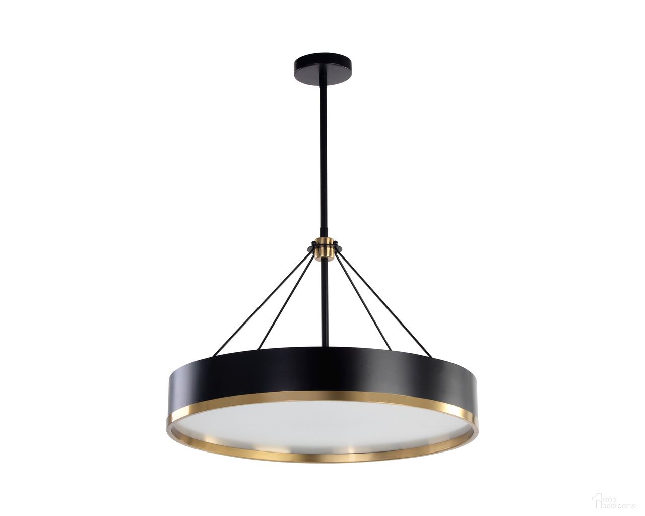 Dudley Chandelier In Brass and Black