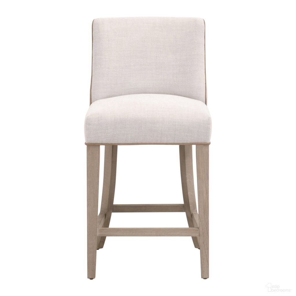 The appearance of Essentials Duet Counter Stool In Bisque and Natural Gray designed by Essentials For Living in the transitional interior design. This bisque/natural gray piece of furniture was selected by 1StopBedrooms from Essentials Collection to add a touch of cosiness and style into your home. Sku: 6491-CSUP.NG/BIS/IVT. Material: Ash Wood.