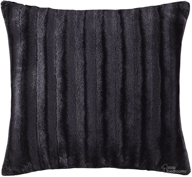 The appearance of Duke Polyester Brushed Solid Stripe Plaited Long Fur Square Pillow In Black designed by Olliix in the modern / contemporary interior design. This black piece of furniture was selected by 1StopBedrooms from Duke Collection to add a touch of cosiness and style into your home. Sku: MP30-2997. Material: Polyester.