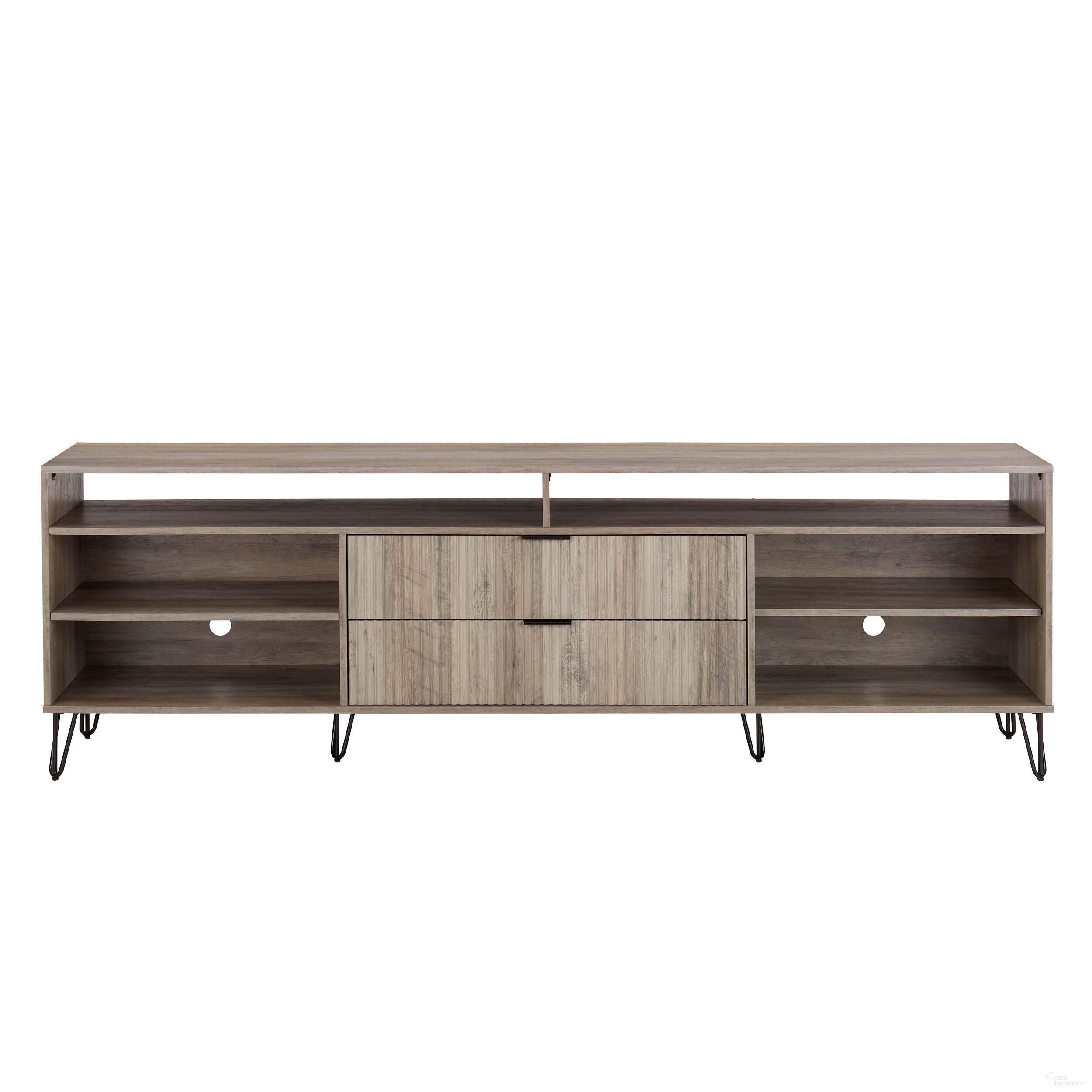 The appearance of Dumbo 85 Inch Tv Stand In Golden Brown designed by Manhattan Comfort in the transitional interior design. This golden brown piece of furniture was selected by 1StopBedrooms from Dumbo Collection to add a touch of cosiness and style into your home. Sku: TV002-GB. Material: MDF.