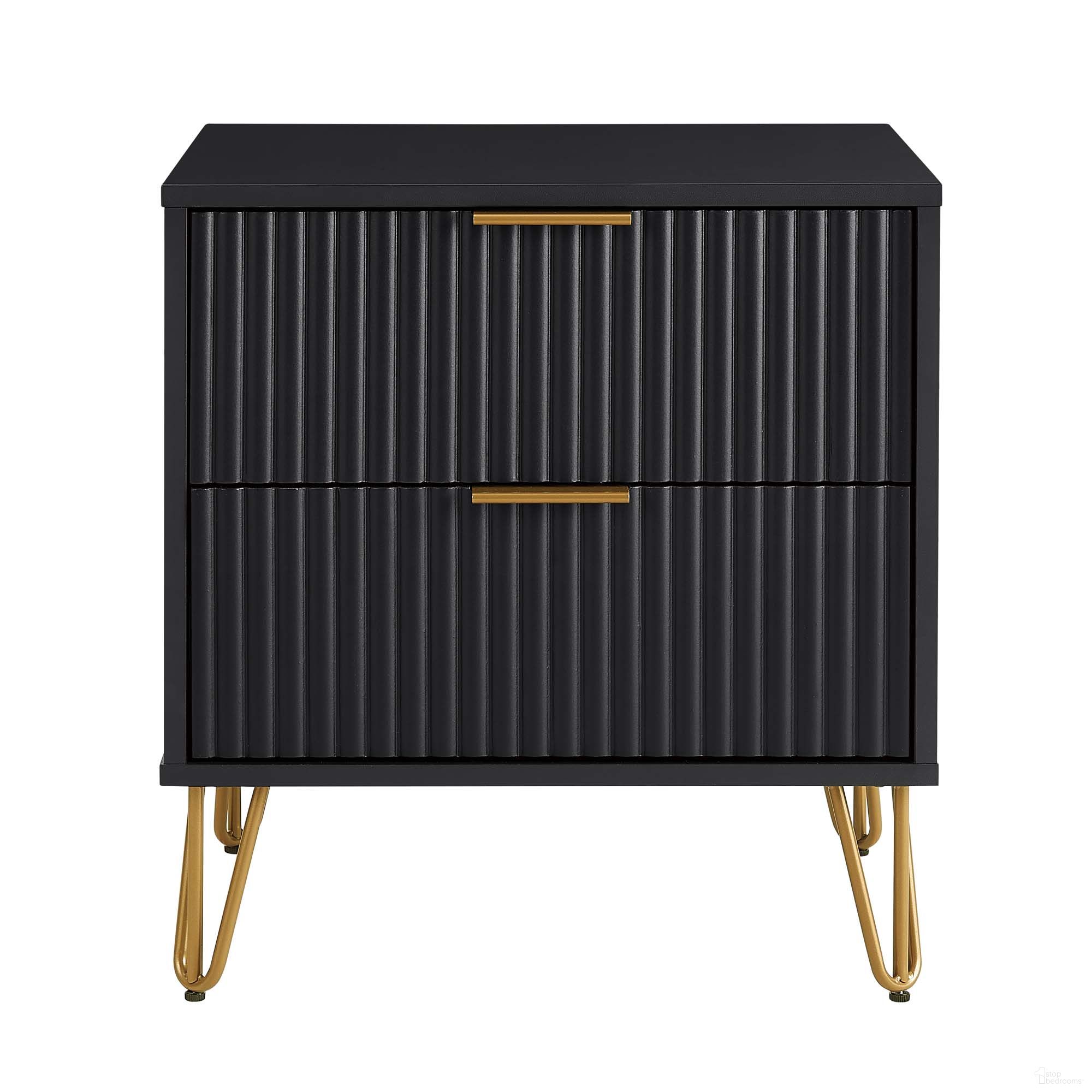 Dumbo Nightstand with 2 Drawer In Black