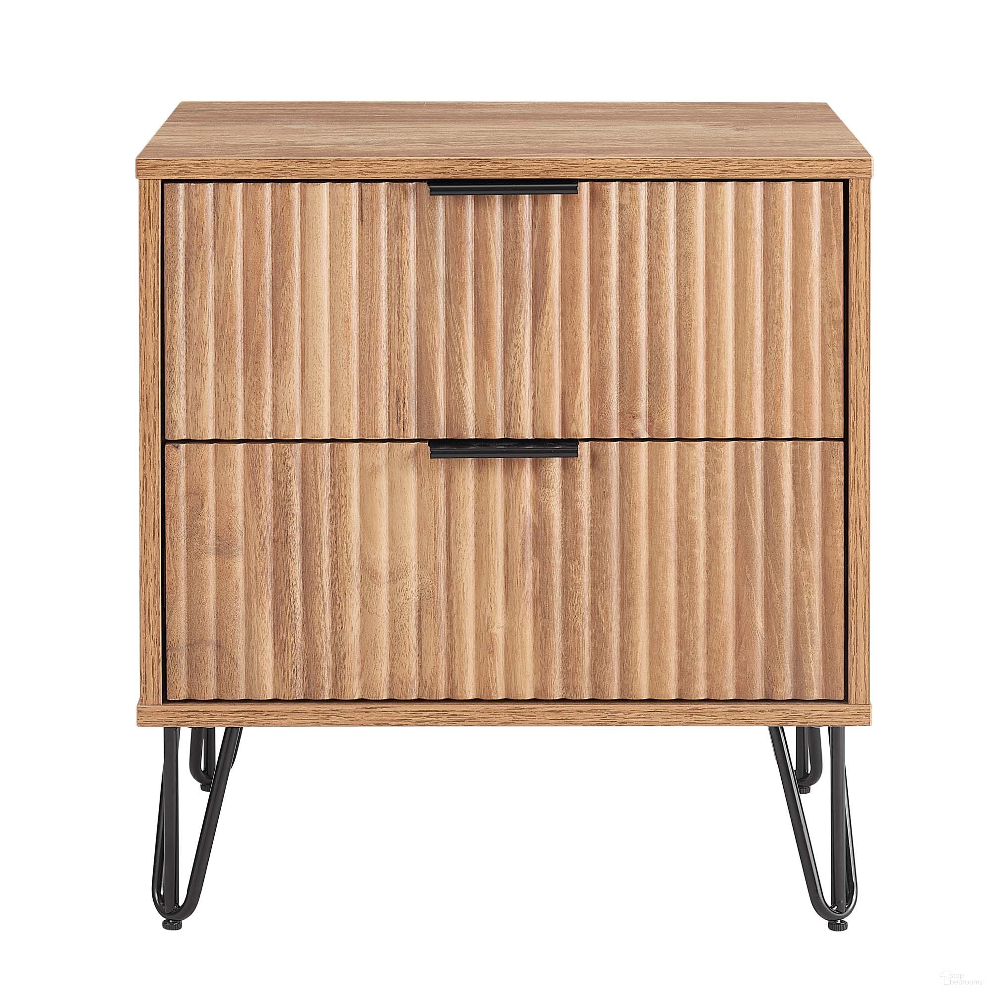 The appearance of Dumbo Nightstand with 2 Drawer In Golden Brown designed by Manhattan Comfort in the modern / contemporary interior design. This golden brown piece of furniture was selected by 1StopBedrooms from Dumbo Collection to add a touch of cosiness and style into your home. Sku: NS002-GB. Material: MDF.