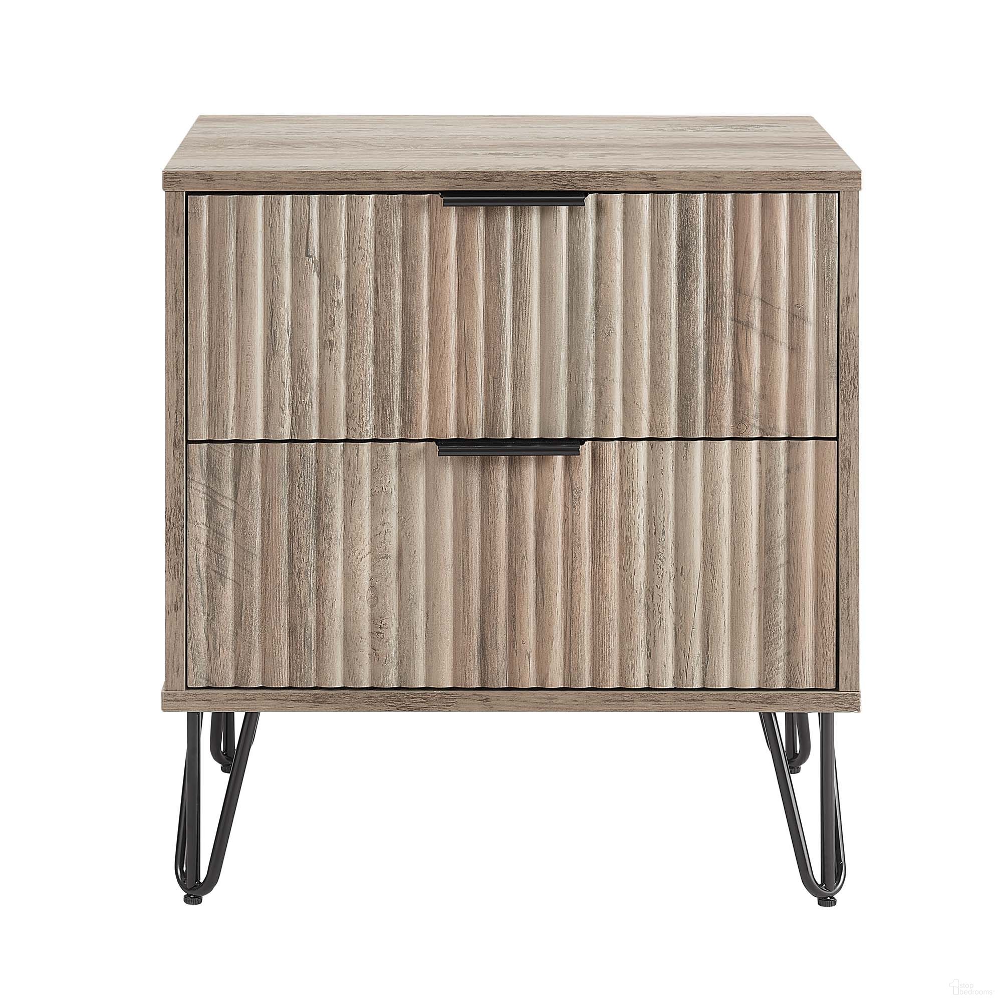 The appearance of Dumbo Nightstand with 2 Drawer In Rustic Grey designed by Manhattan Comfort in the modern / contemporary interior design. This rustic grey piece of furniture was selected by 1StopBedrooms from Dumbo Collection to add a touch of cosiness and style into your home. Sku: NS002-GY. Material: MDF.