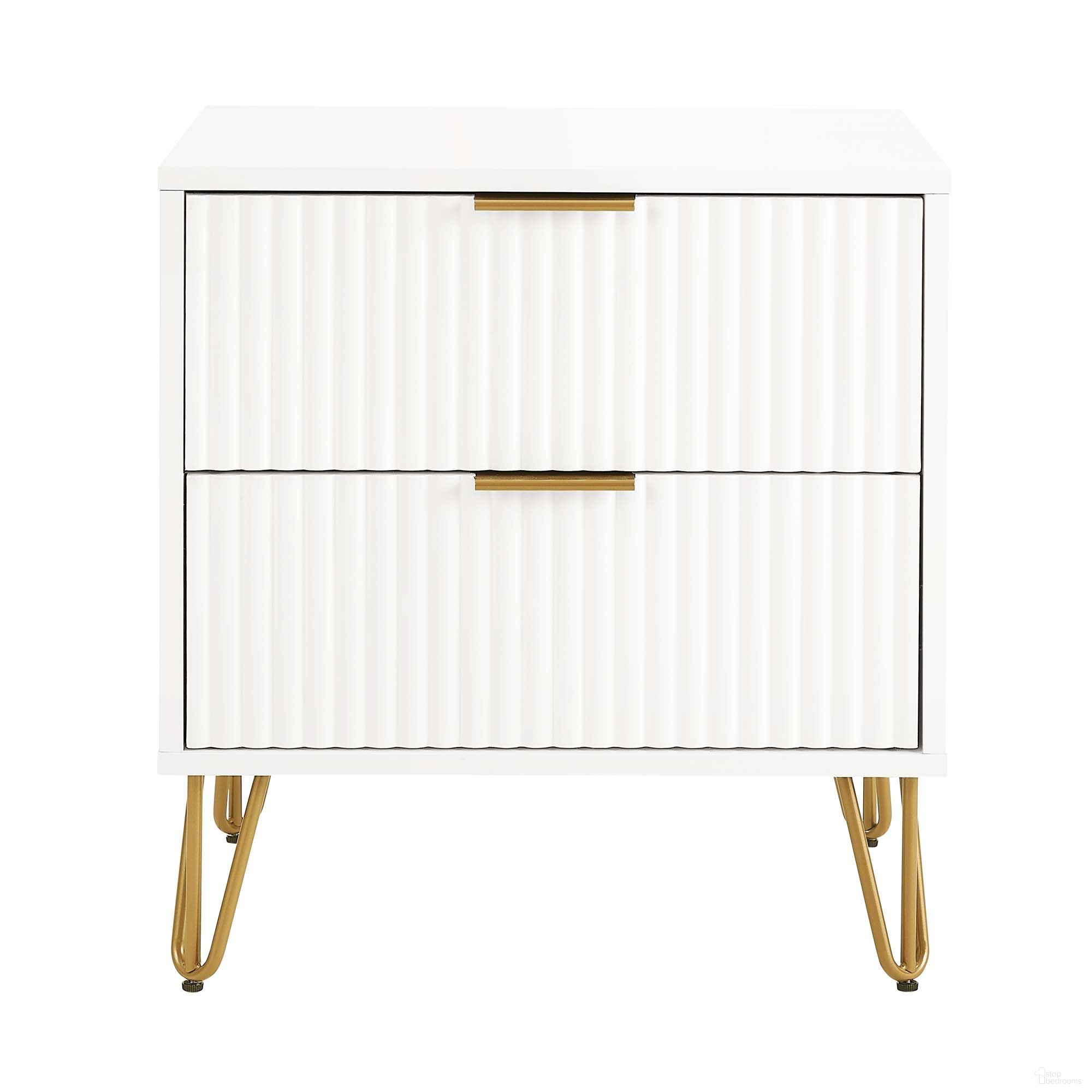 Dumbo Nightstand with 2 Drawer In White