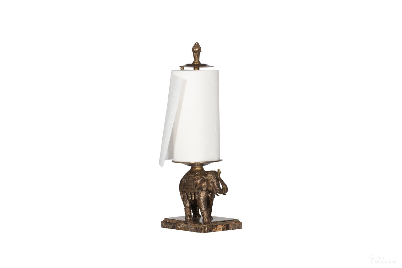 The appearance of Dumbo Towel Dispenser In Brass designed by Maitland-Smith in the transitional interior design. This brass piece of furniture  was selected by 1StopBedrooms from Maitland Smith Collection to add a touch of cosiness and style into your home. Sku: 89-1821. Material: Brass.