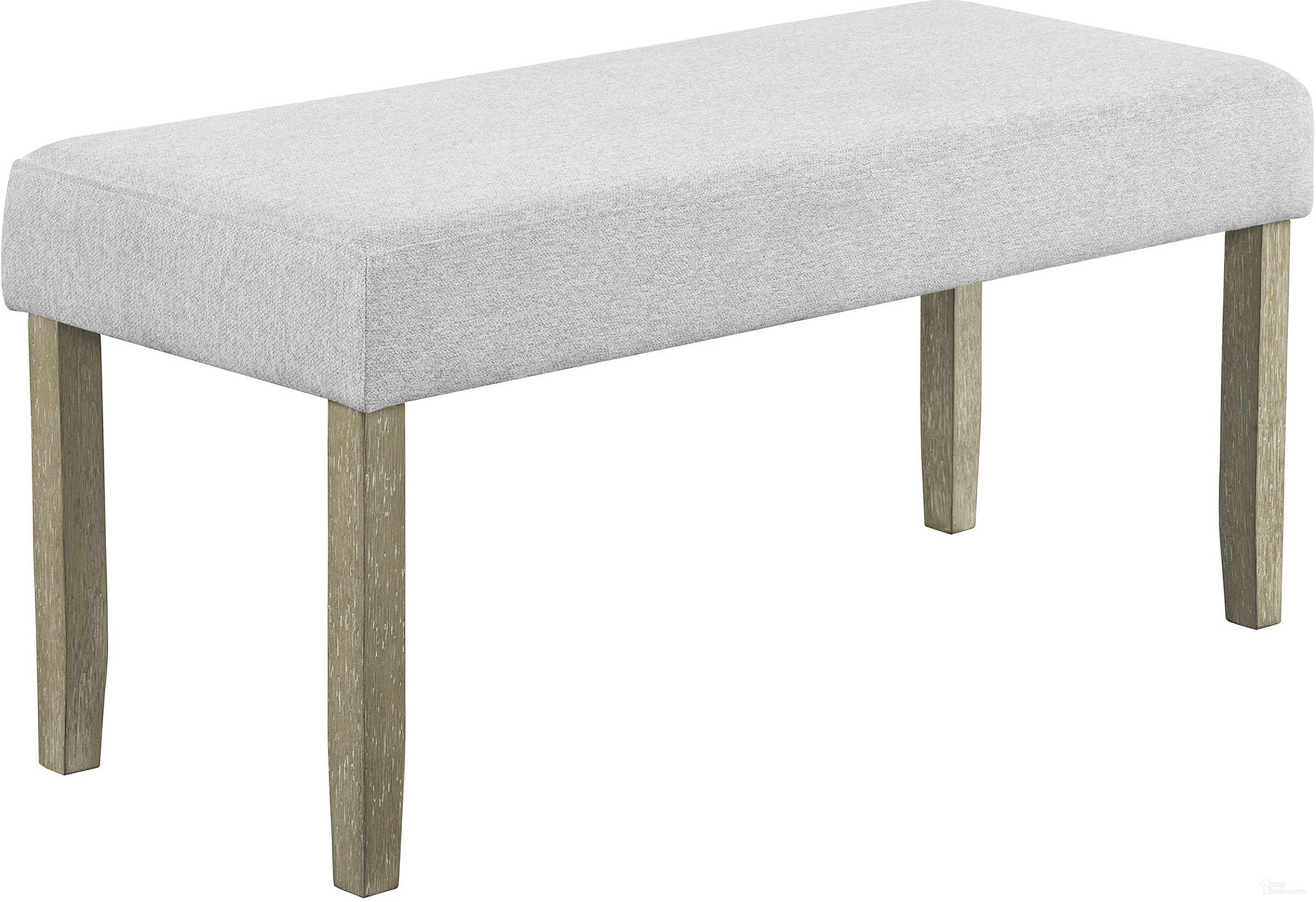 The appearance of Hazel Bench In Wired White designed by Crown Mark in the transitional interior design. This white piece of furniture  was selected by 1StopBedrooms from Hazel Collection to add a touch of cosiness and style into your home. Sku: 1321-BENCH. Material: Wood.