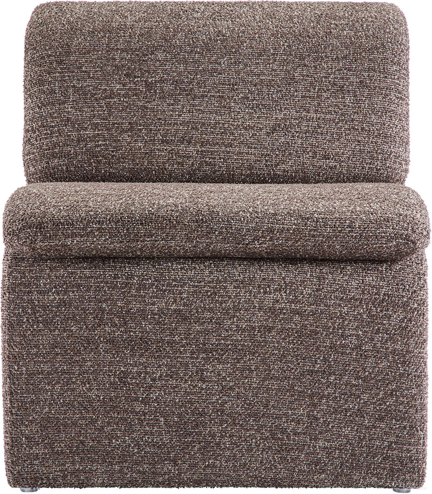 The appearance of Dune Boucle Upholstered Armless Accent Chair In Antique designed by Modway in the modern / contemporary interior design. This antique piece of furniture  was selected by 1StopBedrooms from Dune Collection to add a touch of cosiness and style into your home. Sku: EEI-7103-ATQ. Material: Boucle.