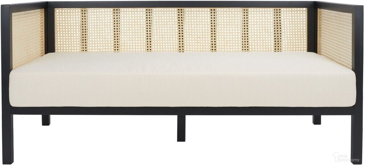 The appearance of Dune Rattan 3 Seater Sofa in Black designed by Safavieh in the coastal interior design. This black piece of furniture was selected by 1StopBedrooms from Dune Collection to add a touch of cosiness and style into your home. Sku: LVS1500B. Material: Wood.
