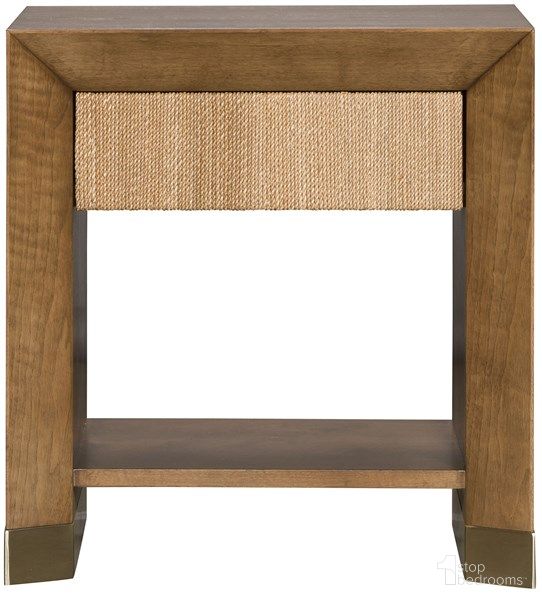 The appearance of Dune 28 Inch Rectangular Lampakanay Nightstand In Brown designed by Vanguard Furniture in the transitional interior design. This brown piece of furniture was selected by 1StopBedrooms from Dune Collection to add a touch of cosiness and style into your home. Sku: P805E-UV. Material: Wood Veneer.