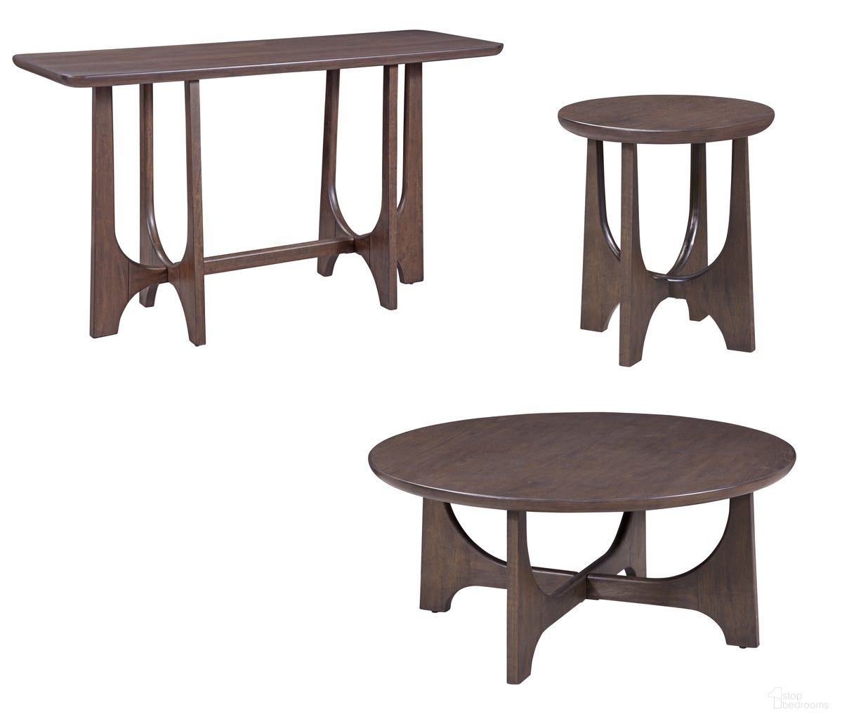 The appearance of Dunnigan Round Occasional Table Set In Antique Brown Oak designed by Bassett Mirror Company in the modern / contemporary interior design. This antique brown piece of furniture  was selected by 1StopBedrooms from Dunnigan Collection to add a touch of cosiness and style into your home. Sku: 7099-LR-120;7099-LR-220. Material: Wood.