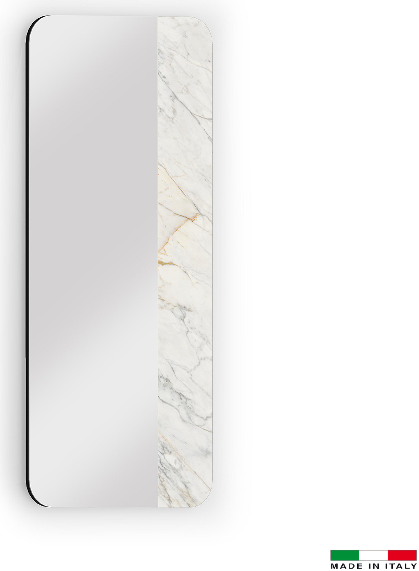 Duplo Large Mirror In Golden White Ceramic by Bellini Modern Living