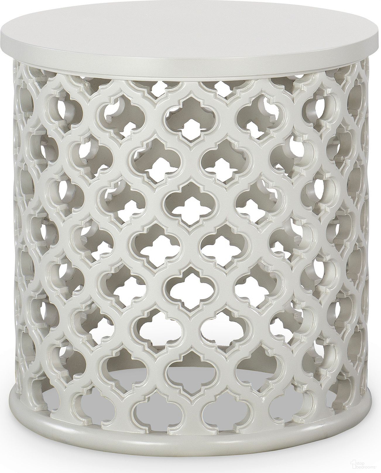 The appearance of Dupre Outdoor Side Table In White designed by Century Furniture in the modern / contemporary interior design. This white piece of furniture was selected by 1StopBedrooms from Outdoor Complements Collection to add a touch of cosiness and style into your home. Sku: D89-3116. Table Top Shape: Round. Material: Concrete.