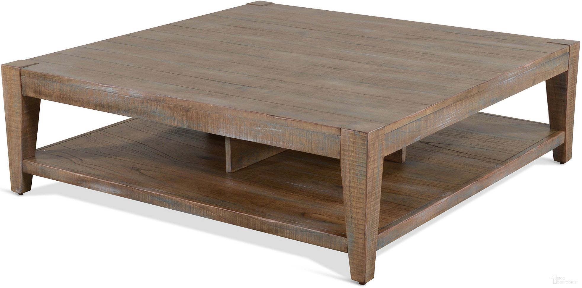 The appearance of Durango Cocktail Table In Light Brown designed by Sunny Designs in the coastal interior design. This weathered brown piece of furniture  was selected by 1StopBedrooms from Durango Collection to add a touch of cosiness and style into your home. Sku: 3162WB-C. Material: Solid Wood.