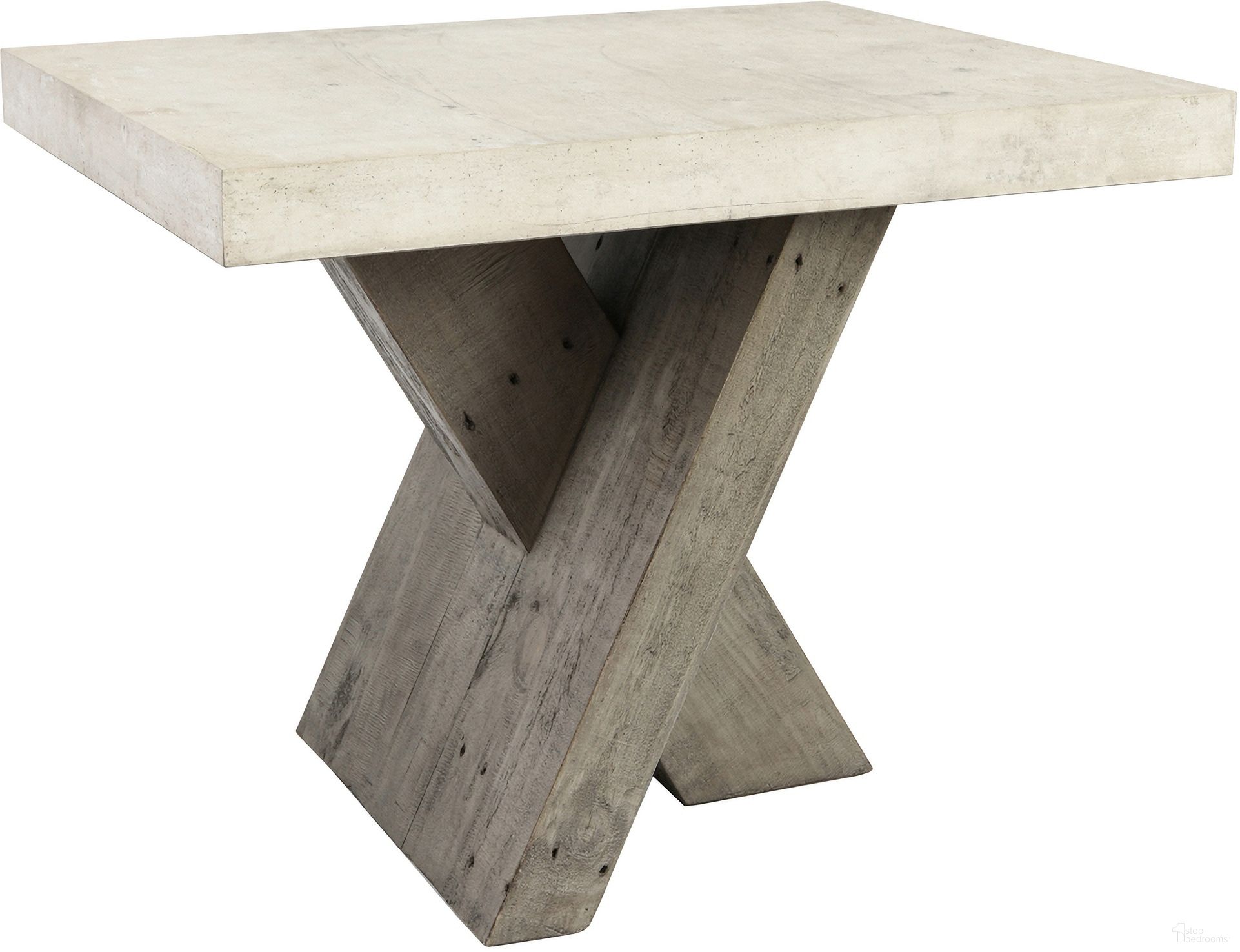 Durant End Table In Distressed Gray