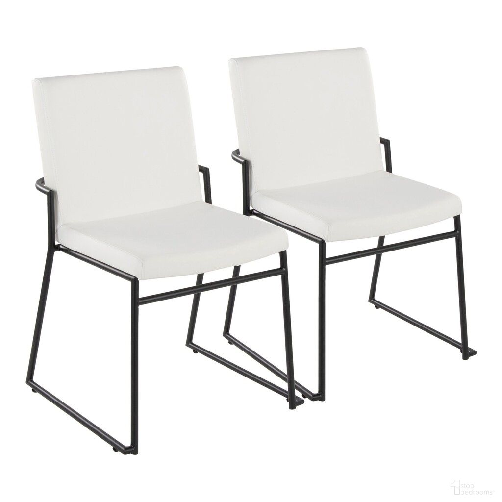 The appearance of Dutchess Dining Chair Set of 2 In Black and White designed by Lumisource in the modern / contemporary interior design. This black and white piece of furniture  was selected by 1StopBedrooms from Dutchess Collection to add a touch of cosiness and style into your home. Sku: DC-DUTCHESSPU1 BKW2. Material: Foam. Chair Type: Side Chair.