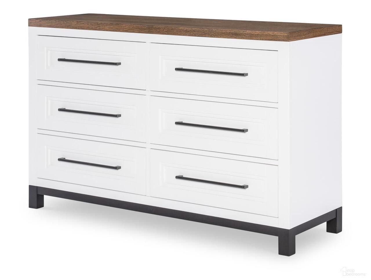 The appearance of Dutton 6 Drawer Dresser In Natural White designed by Legacy Classic in the country / farmhouse interior design. This natural white piece of furniture was selected by 1StopBedrooms from Dutton Collection to add a touch of cosiness and style into your home. Sku: 1568-1100. Material: Hardwood.