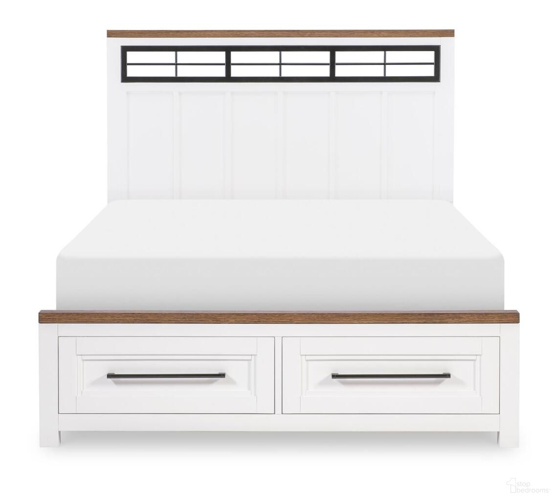 The appearance of Dutton Complete Metalwork Full Panel Bed with Storage Footboard In Natural White designed by Legacy Classic in the country / farmhouse interior design. This natural white piece of furniture was selected by 1StopBedrooms from Dutton Collection to add a touch of cosiness and style into your home. Sku: 1568-4204;1568-4214;1568-4901. Bed Type: Storage Bed. Bed Size: Full. Material: Hardwood.