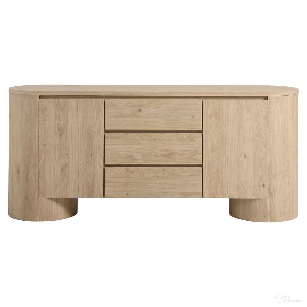 The appearance of Duval 71 Inch Rounded Sideboard Storage Cabinet In Hickory Frost designed by Modway in the modern / contemporary interior design. This hickory frost piece of furniture was selected by 1StopBedrooms from Duval Collection to add a touch of cosiness and style into your home. Sku: EEI-7050-HCK-1;EEI-7050-HCK-2;EEI-7050-HCK-3. Material: MDF.