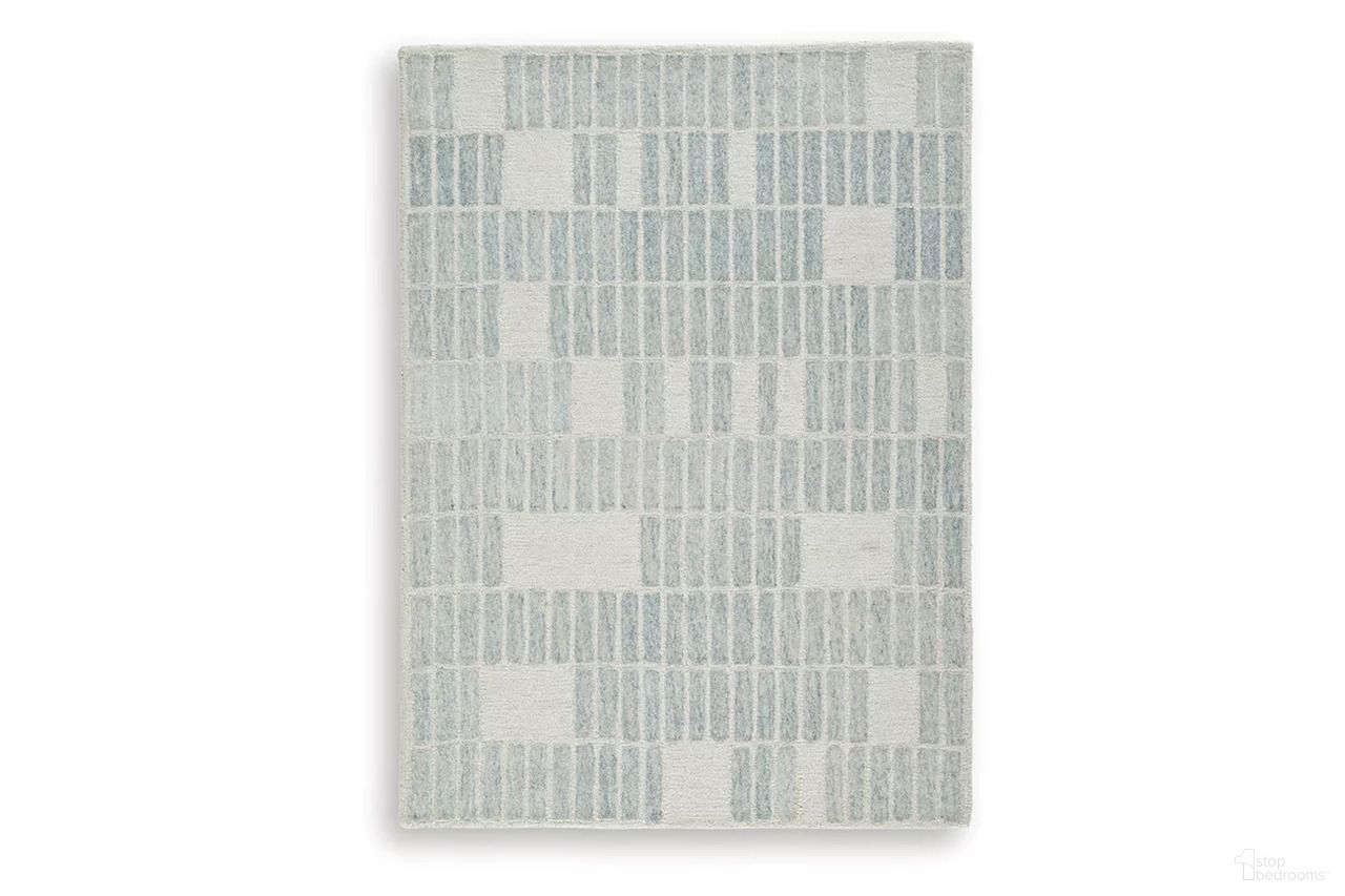 Dylanton 5' x 7' Area Rug In Ivory and Blue