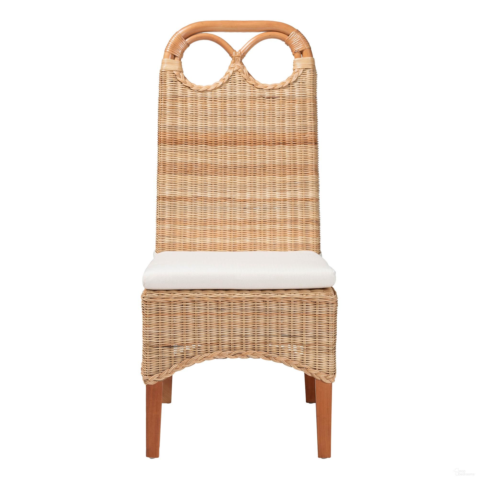 The appearance of Dyna Natural Rattan Side Chair Dining Chair with Removable Cushion In Natural designed by Baxton Studio in the bohemian interior design. This natural piece of furniture was selected by 1StopBedrooms from Dyna Collection to add a touch of cosiness and style into your home. Sku: Dyna-Natural Wild-Wood/Rattan-Cushion-DC. Material: Natural Rattan. Chair Type: Side Chair.