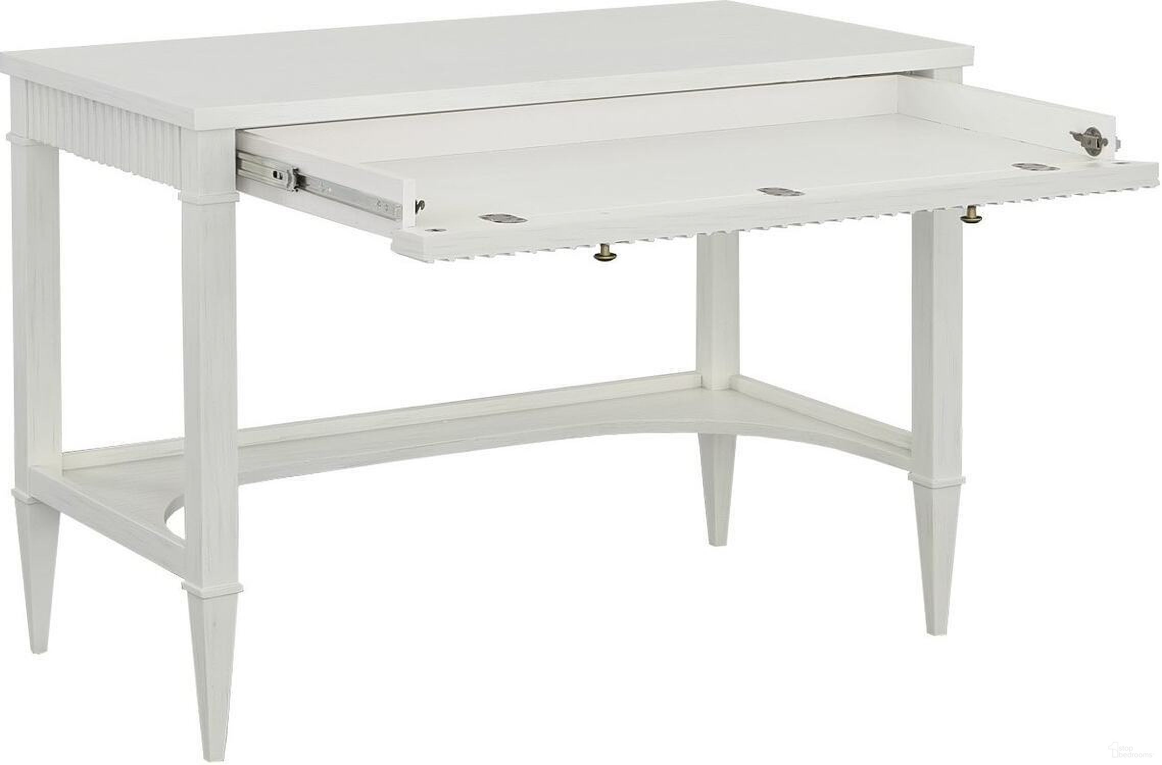 The appearance of East Camden Desk In Pearl designed by Fairfield Chair in the modern / contemporary interior design. This pearl piece of furniture was selected by 1StopBedrooms from East Camden Collection to add a touch of cosiness and style into your home. Sku: 8098-DK. Material: Metal.
