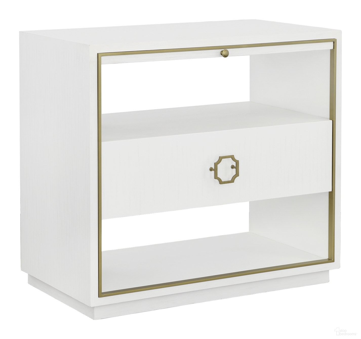 The appearance of East Camden Nightstand In Pearl designed by Fairfield Chair in the modern / contemporary interior design. This pearl piece of furniture was selected by 1StopBedrooms from East Camden Collection to add a touch of cosiness and style into your home. Sku: 8098-BS. Material: Poplar Solid.
