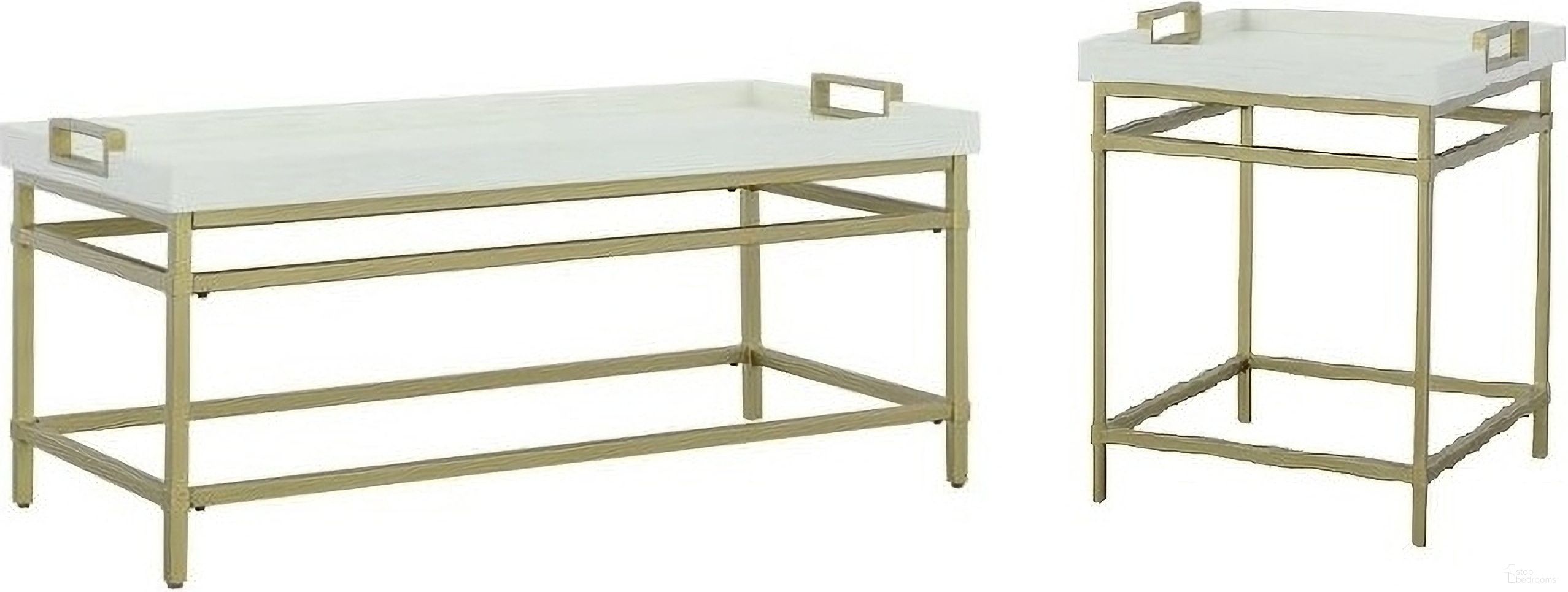 The appearance of East Camden Rectangular Occasional Table Set In Pearl designed by Fairfield Chair in the modern / contemporary interior design. This pearl piece of furniture  was selected by 1StopBedrooms from East Camden Collection to add a touch of cosiness and style into your home. Sku: 8098-93;8098-ET. Material: Metal.