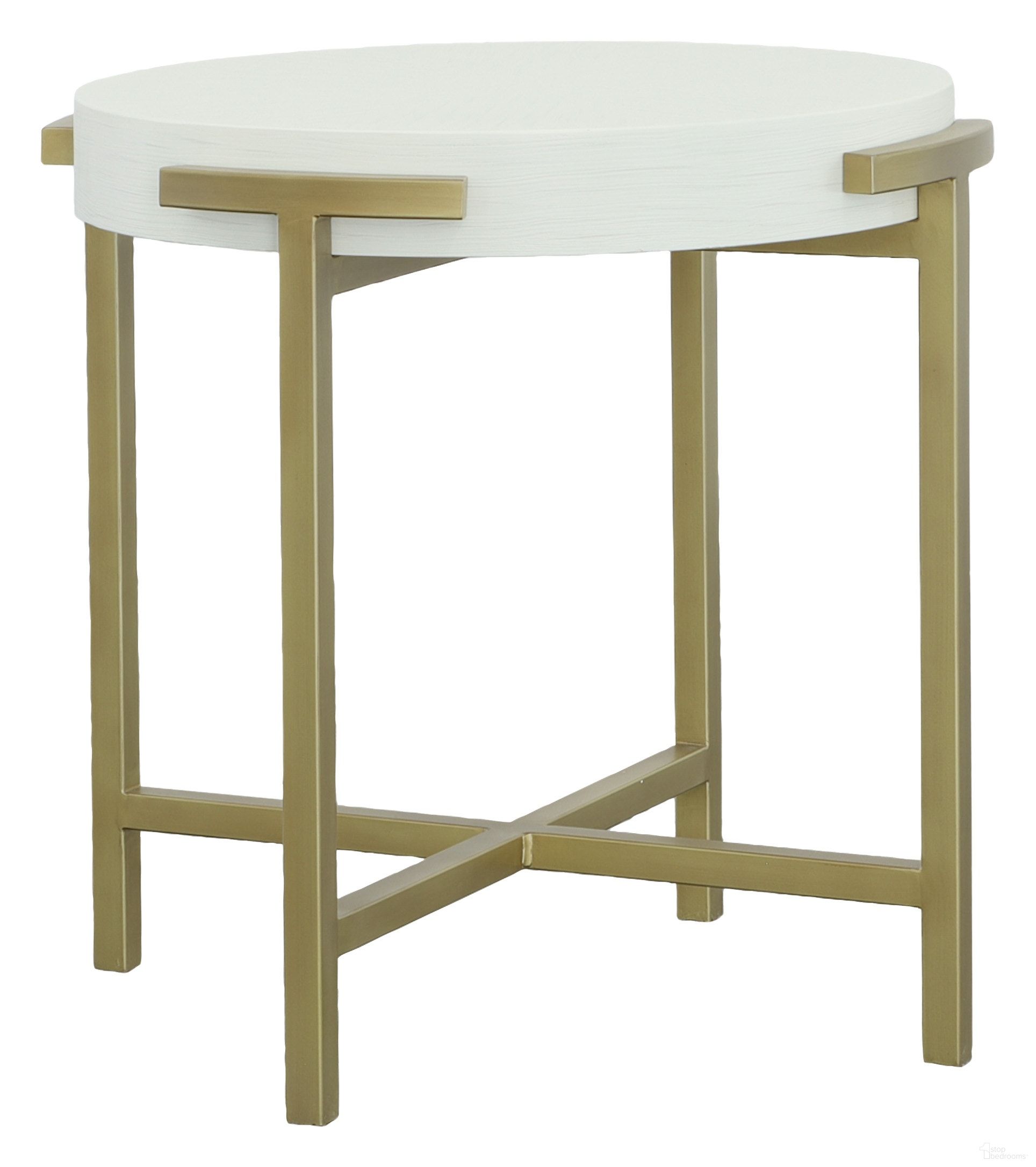 The appearance of East Camden Round End Table In Pearl designed by Fairfield Chair in the modern / contemporary interior design. This pearl piece of furniture was selected by 1StopBedrooms from East Camden Collection to add a touch of cosiness and style into your home. Sku: 8098-19. Material: Metal.
