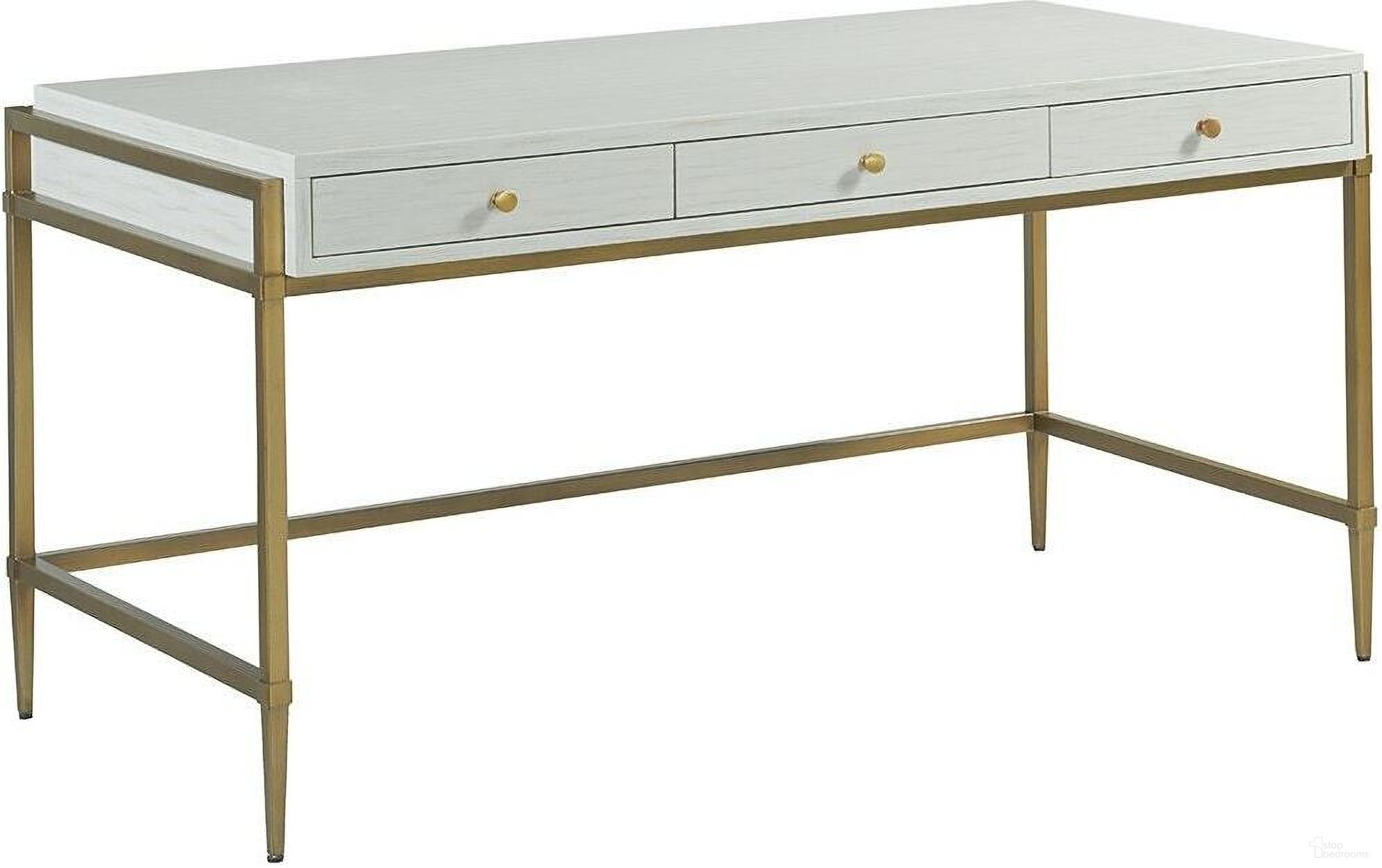 The appearance of East Camden 3 Drawer Writing Desk In Pearl designed by Fairfield Chair in the modern / contemporary interior design. This pearl piece of furniture was selected by 1StopBedrooms from East Camden Collection to add a touch of cosiness and style into your home. Sku: 8098-81. Material: Poplar.