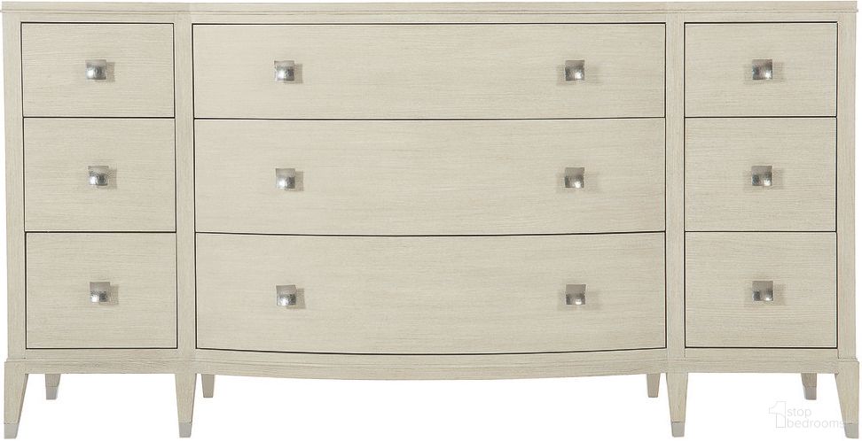 The appearance of East Hampton Dresser designed by Bernhardt in the modern / contemporary interior design. This cerused linen piece of furniture was selected by 1StopBedrooms from East Hampton Collection to add a touch of cosiness and style into your home. Sku: 395054. Material: Ash Veneer.