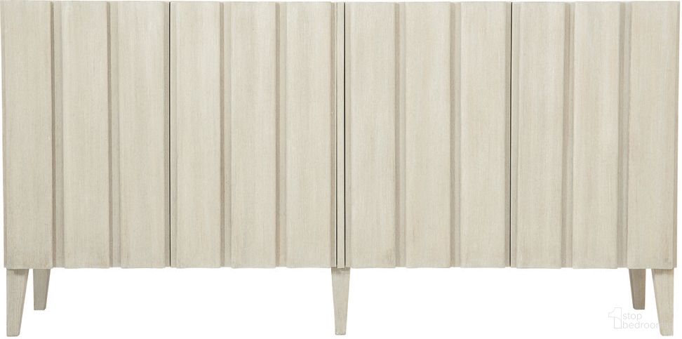 The appearance of East Hampton Entertainment Console designed by Bernhardt in the modern / contemporary interior design. This cerused linen piece of furniture  was selected by 1StopBedrooms from East Hampton Collection to add a touch of cosiness and style into your home. Sku: 395860. Material: Ash Veneer.