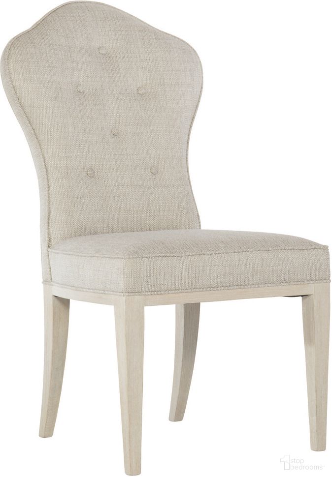 The appearance of East Hampton Side Chair designed by Bernhardt in the modern / contemporary interior design. This cerused linen piece of furniture  was selected by 1StopBedrooms from East Hampton Collection to add a touch of cosiness and style into your home. Sku: 395541. Material: Fabric. Chair Type: Side Chair.
