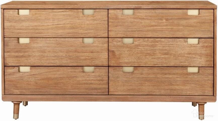 The appearance of Easton Six Drawer Dressser In Sand designed by Alpine in the modern / contemporary interior design. This sand piece of furniture was selected by 1StopBedrooms from Easton Collection to add a touch of cosiness and style into your home. Sku: 2088-03. Material: Mahogany.