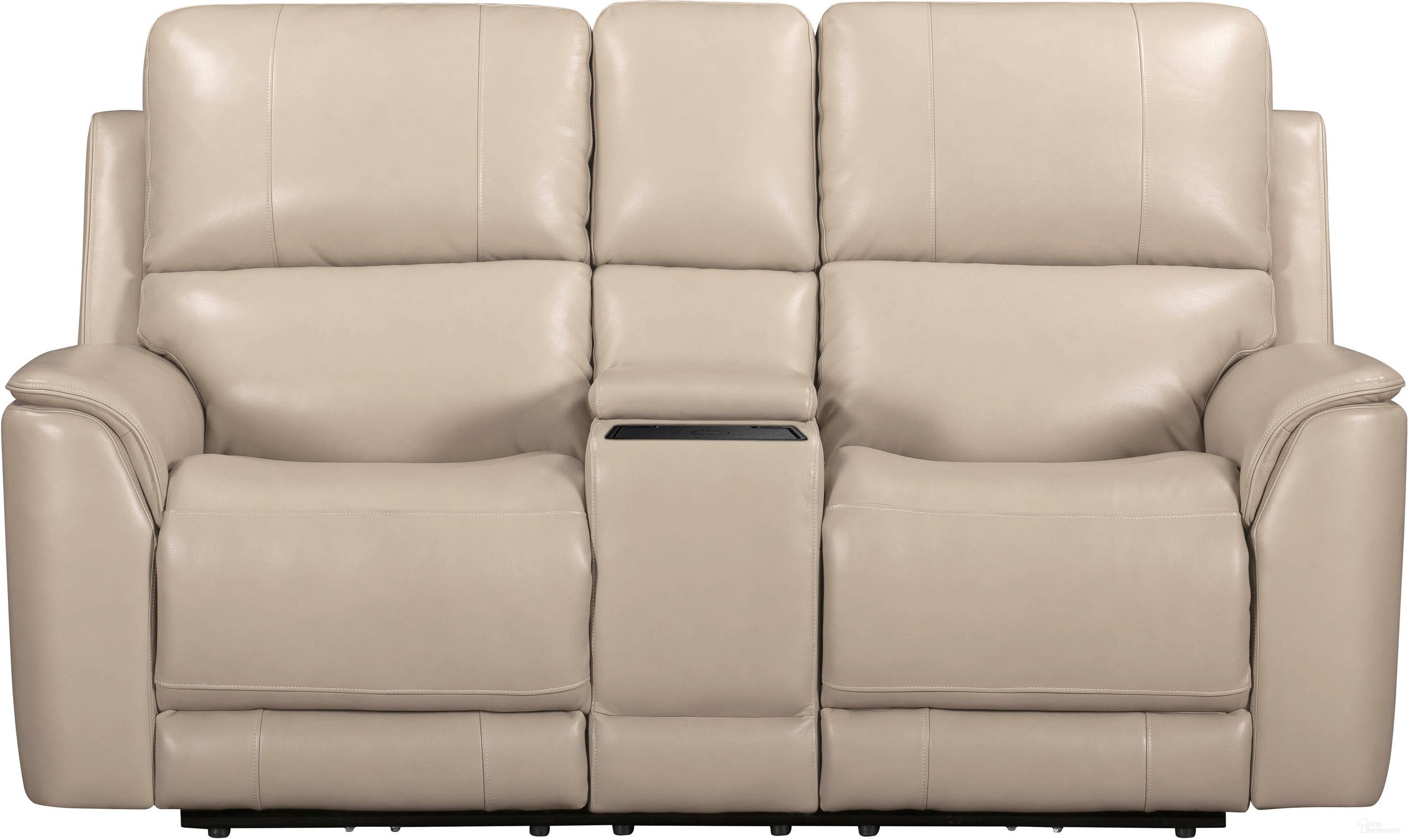 The appearance of Easton Zero Gravity Power Reclining Tilt Console Loveseat with Headrest and Footrest In Steamboat Quartz designed by Parker House in the transitional interior design. This steamboat quartz piece of furniture was selected by 1StopBedrooms from Easton Collection to add a touch of cosiness and style into your home. Sku: MEAS-822CP3ZT-STQZ. Material: Top Grain Leather.