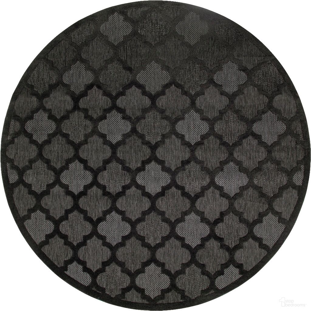 Easy Care 10' x 10' Round Rug In Charcoal Black