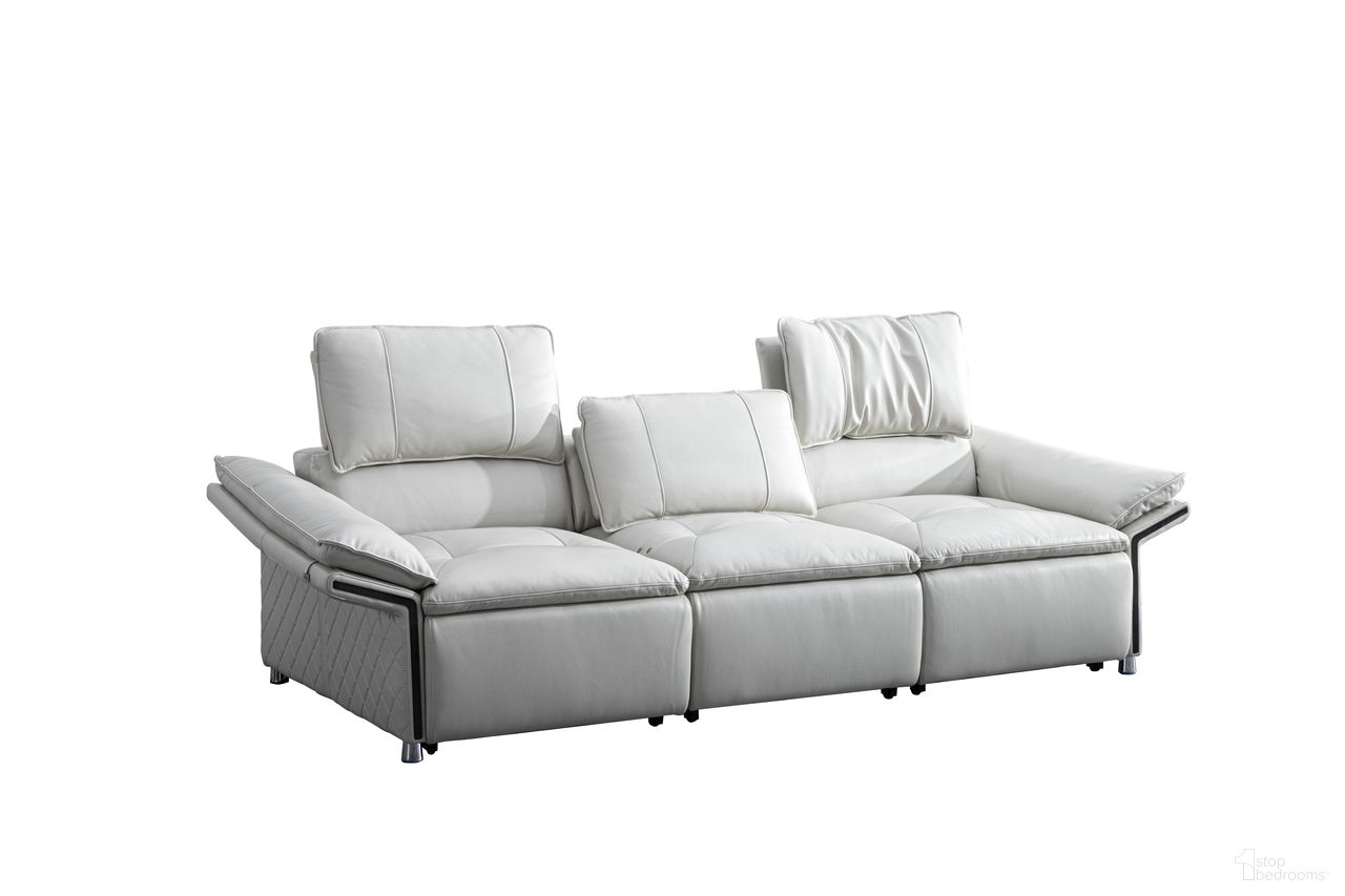 The appearance of Easy Pagani 3 Piece Power Slider Sofa In White designed by Klaussner Home Furnishings in the modern / contemporary interior design. This white piece of furniture was selected by 1StopBedrooms from Easy Collection to add a touch of cosiness and style into your home. Sku: 8471-LAF1E;8471-A1E;8471-RAF1E. Material: Leather.